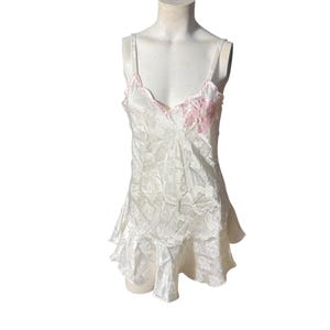 Vintage 80&#39;s off white Victoria&#39;s Secret short nightgown S
