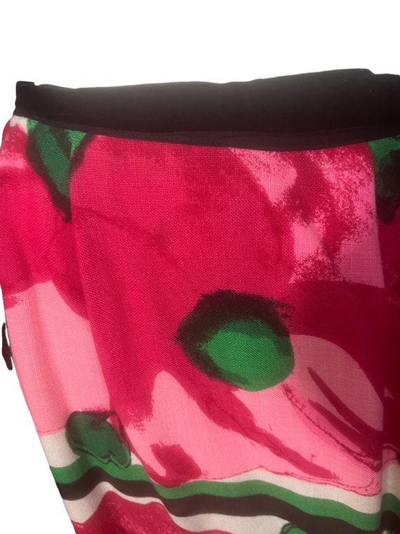 Vintage 70's bold floral skirt M - image 2