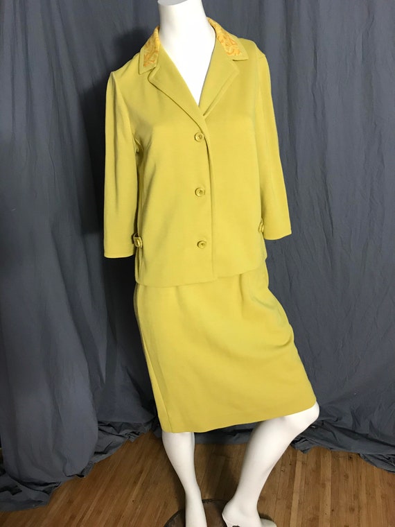 Vintage 1970’s Butte Knit mustard yellow women’s … - image 3