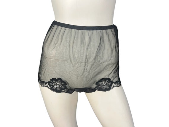 Vintage 50’s panties lingerie black M - image 1