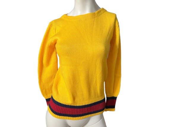 Vintage 70's yellow sweater M Pronto - image 1