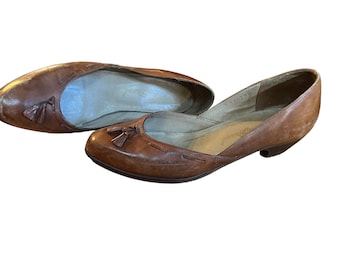 Vintage 70's brown leather shoes 9M
