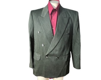 veste de costume verte vintage des années 80 42