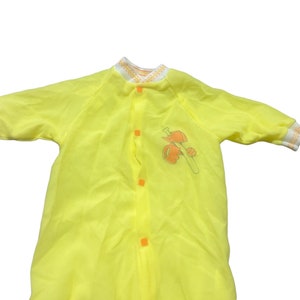 Vintage yellow baby romper M