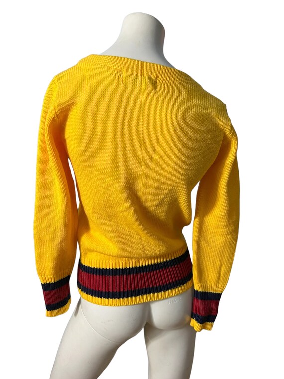 Vintage 70's yellow sweater M Pronto - image 4