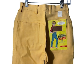 Vintage 60's yellow wrangler jeans 24 western fit