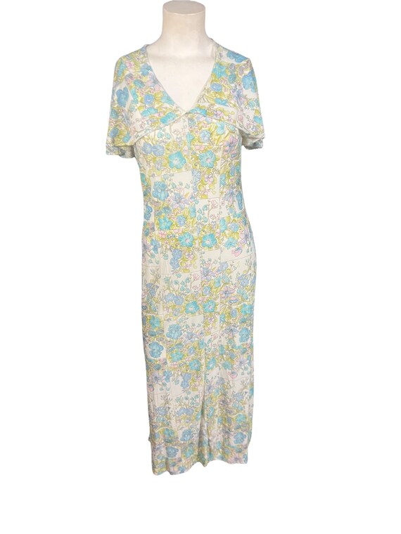 Vintage 70's long maxi dress M - image 3