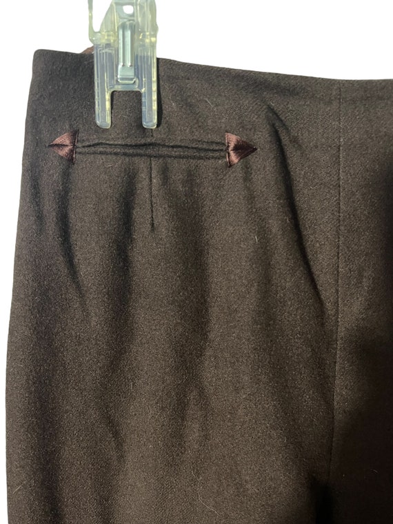 Vintage brown Evan Picone wool western pants 10 S - image 3