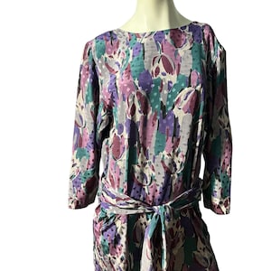 Vintage 80&#39;s drop waist dress M L