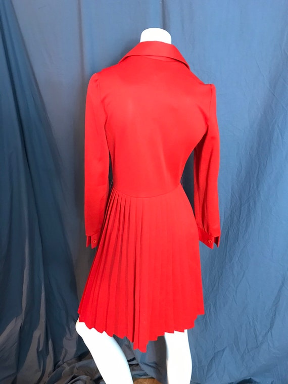 Vintage orange 60’s 70’s Fenwick Knits day dress M - image 3