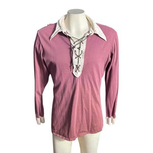1970s Mens Lace up Shirt - Etsy