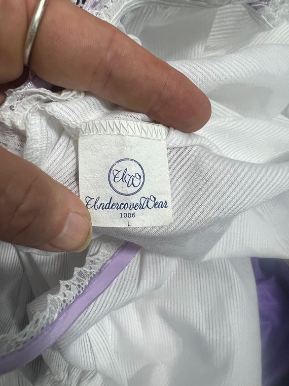 Vintage white & purple teddy L Undercover Wear - image 7