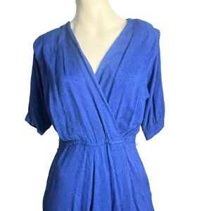 Vintage 80&#39;s woven blue dress M