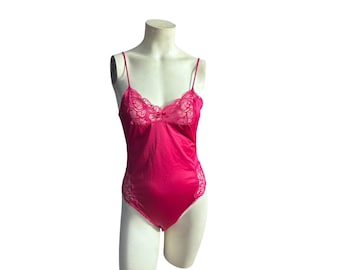 Vintage hot pink teddy lingerie S 32
