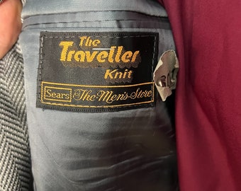 70s usa製 sears polyester knit jacket Vintage 70's Men's Knit Suit Jacket 42 Sears - Etsy Canada