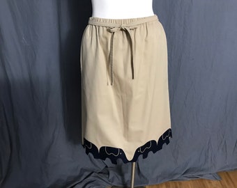 Vintage 1970’s Sanibel Sport elephant skirt S