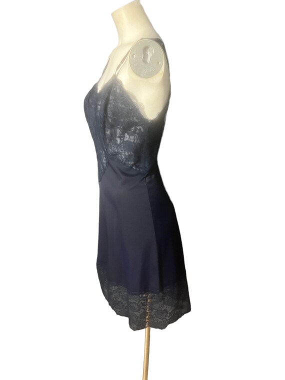 Vintage Vanity Fair navy slip lingerie 34 S - image 4