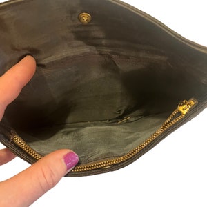 Vintage 40's black clutch purse image 3