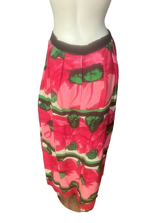 Vintage 70's bold floral skirt M - image 3