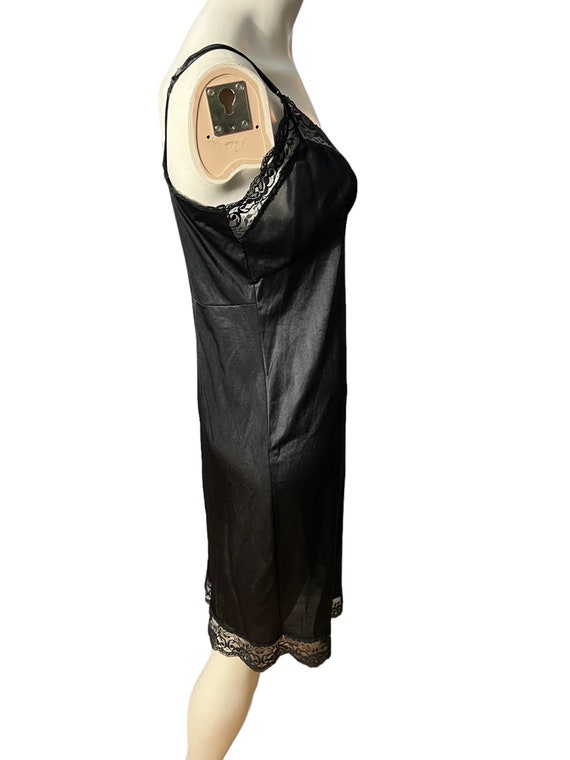 Vintage black slip 36 lingerie - image 4