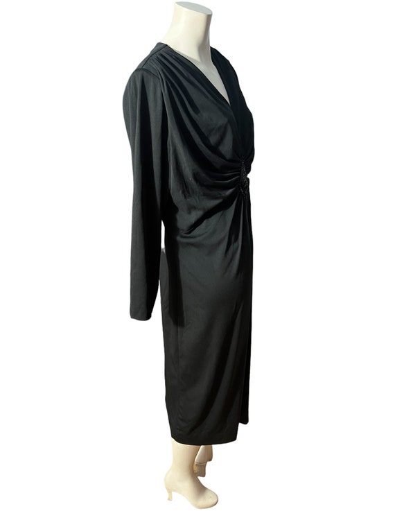 Vintage 70's black dress volup XL - image 4