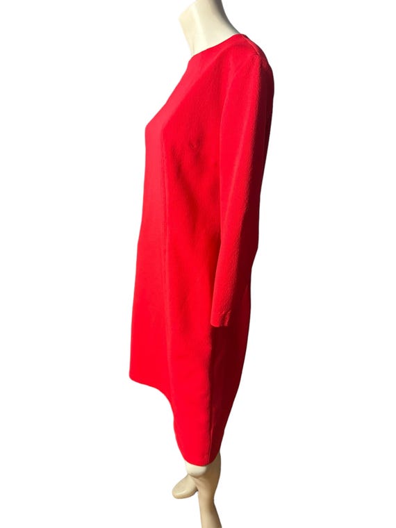Vintage red 70's polyester dress L - image 6