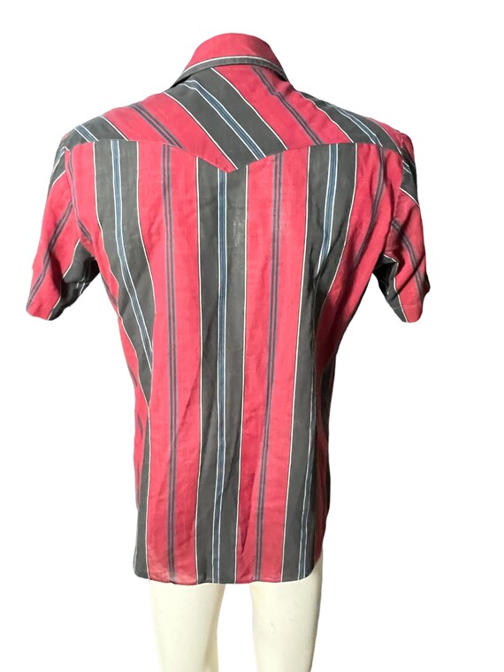 Vintage striped western Plains coxboy shirt M - image 5