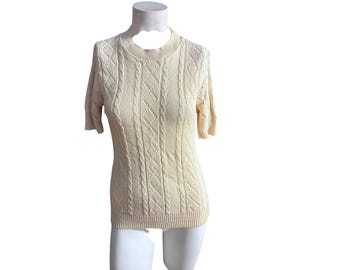 Vintage 70-tals vit tröja S Jolie