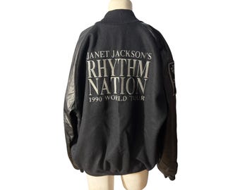 The Jacksons 1984 Victory Tour Black Satin Jacket - Etsy