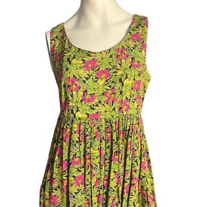 Vintage 80er Viskose Blumenkleid 6 K.C. Spencer