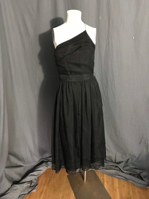 Vintage black Joy Stevens petal bust full skirt f… - image 2