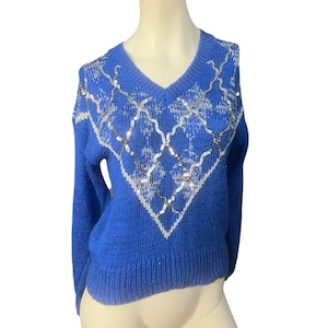 Vintage 80&#39;s Andene sequin sweater M