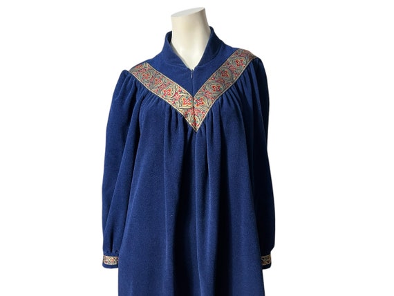 Vintage blue Vanity Fair robe L - image 1