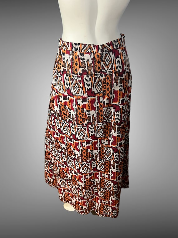 Vintage 70's maxi skirt knit M - image 5