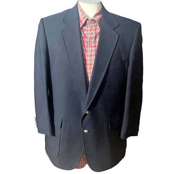 Vintage blue 70's suit jacket 44 R