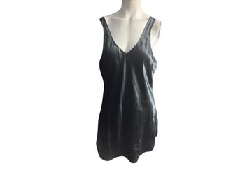 Vintage 80's Val Mode black short nightgown L