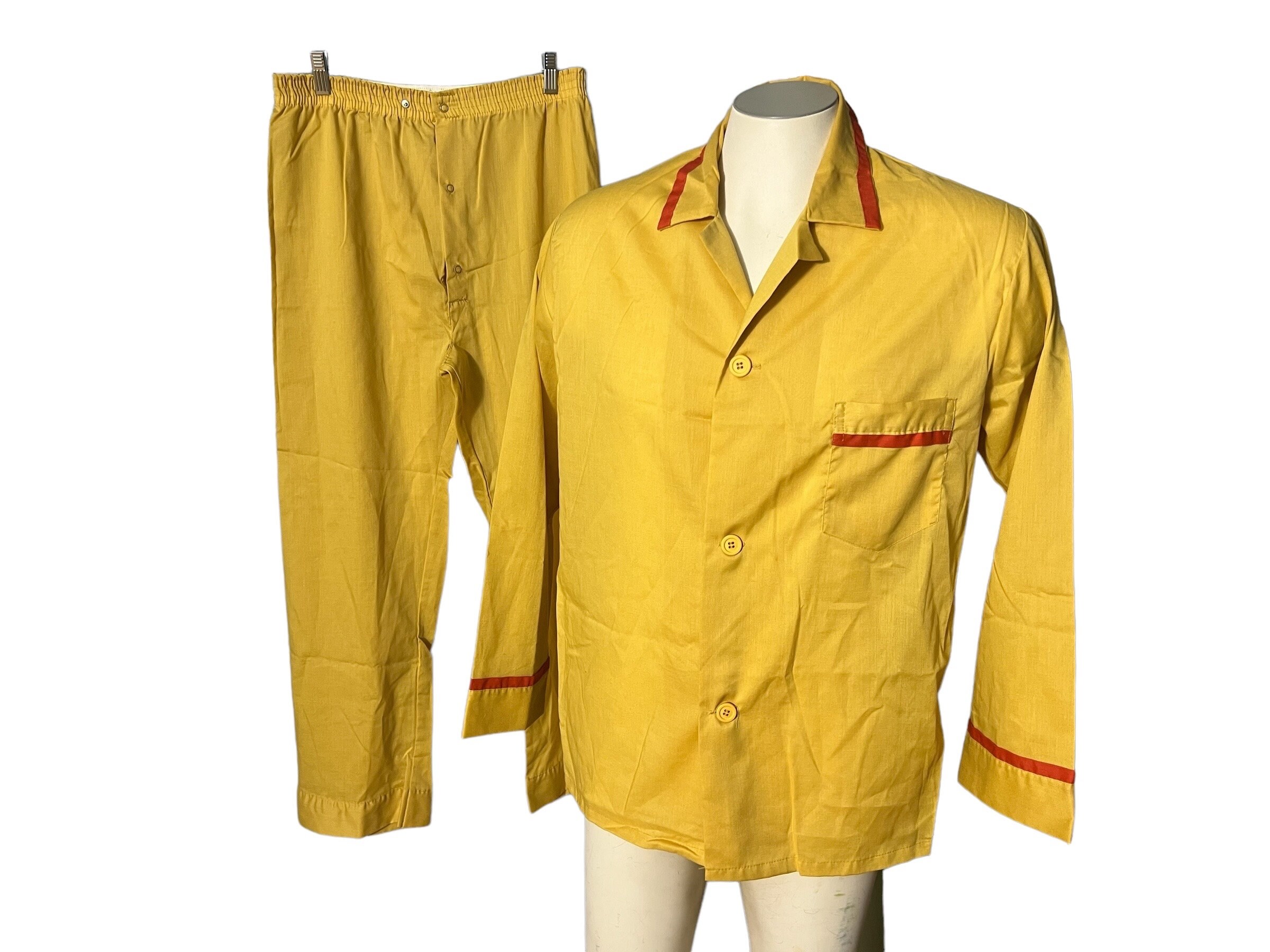 vintage 70 s yellow men s pajamas M Sears