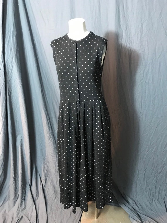 Vintage 1980’s Fads black polka dot jumpsuit S - image 4