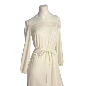 Vintage off white 70&#39;s midi dress M