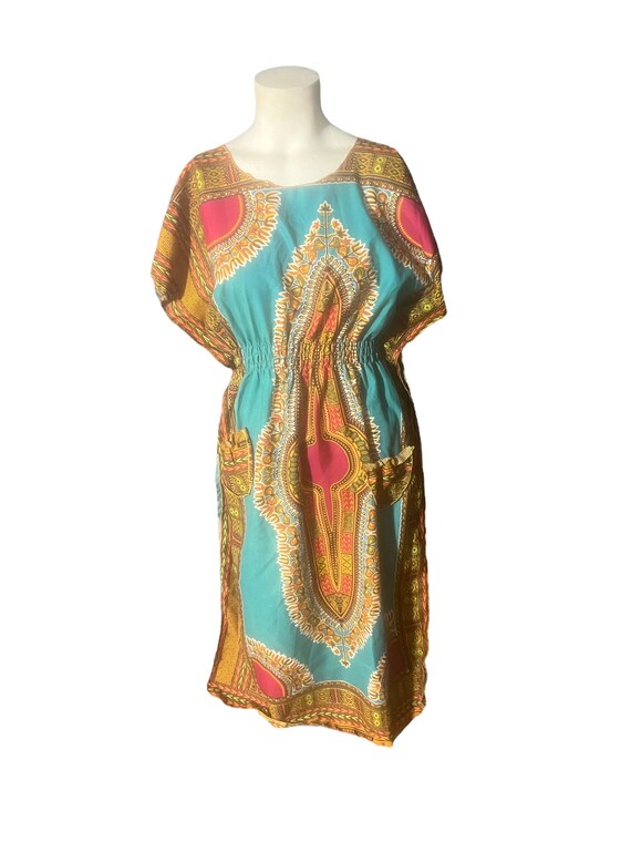 Vintage cotton hippie boho dress S M - image 2