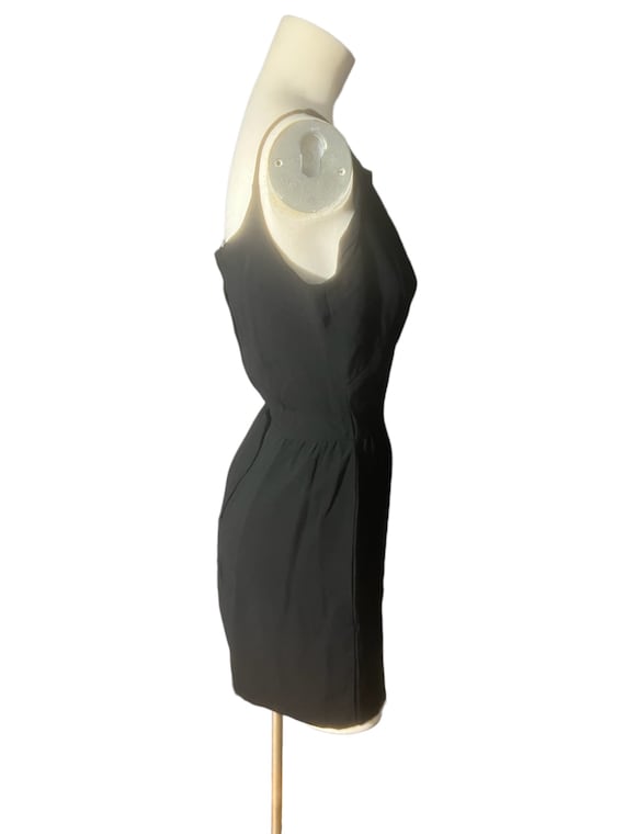 Vintage 60's Carole King little black dress M - image 4