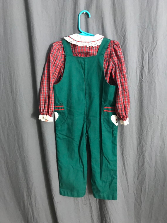 Vintage 80’s Bryan & Co baby girls overalls and s… - image 3