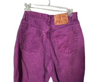 vintage 80's purple high waist jeans Gitano 29 x 28.5