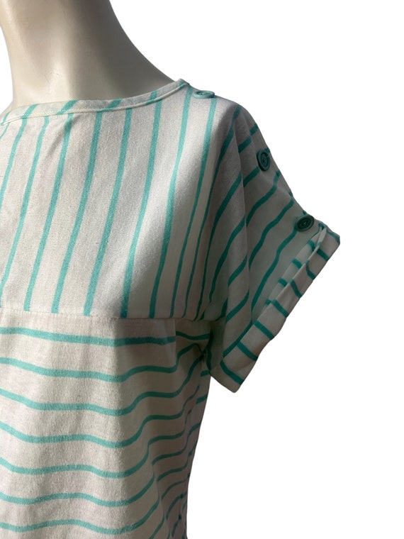 Vintage 80’s striped top shirt, tag says Club M - image 3
