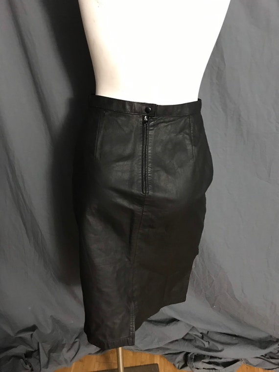 Vintage G-III 1980’s black leather high waist ski… - image 4