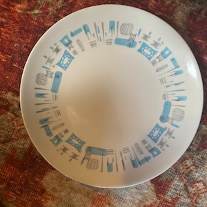 Vintage MCM Blue Heaven plate 10&quot;
