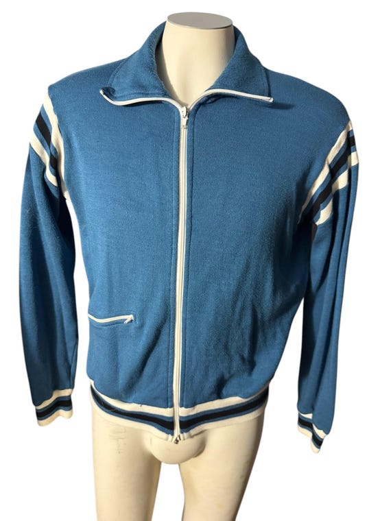 Vintage 80's Blue Track Suit Jacket M Winning Ways - Etsy