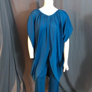 Vintage 1970er Rue Rodeo Fledermaus Hosenanzug L
