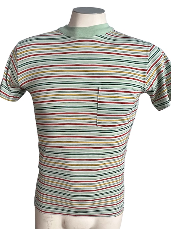 Vintage 70's Kings Road men's t-shirt striped S - image 2