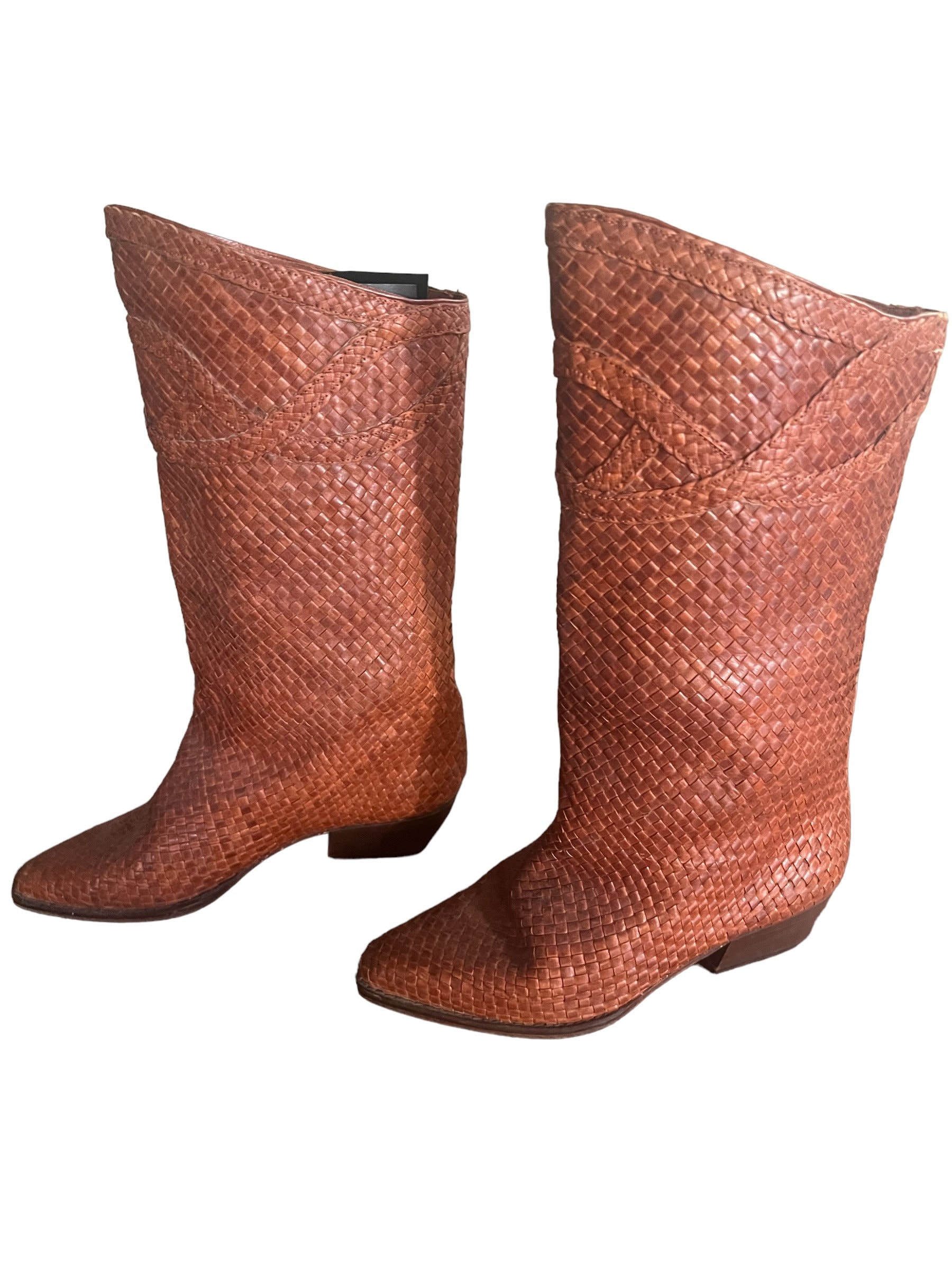 Bottes Cowboy Sendra Vintage Homme – Cuir Brodé Bleu/blanc, Pointure 39
